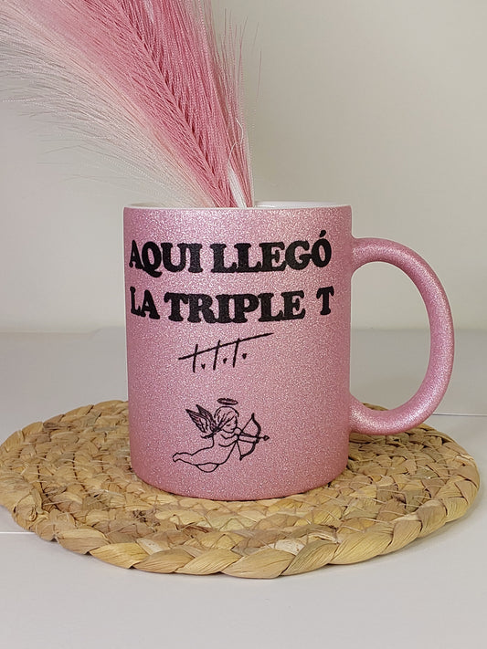 Taza purpurina rosita Triple T