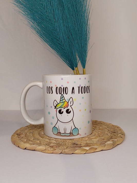 Taza Los odio a todos